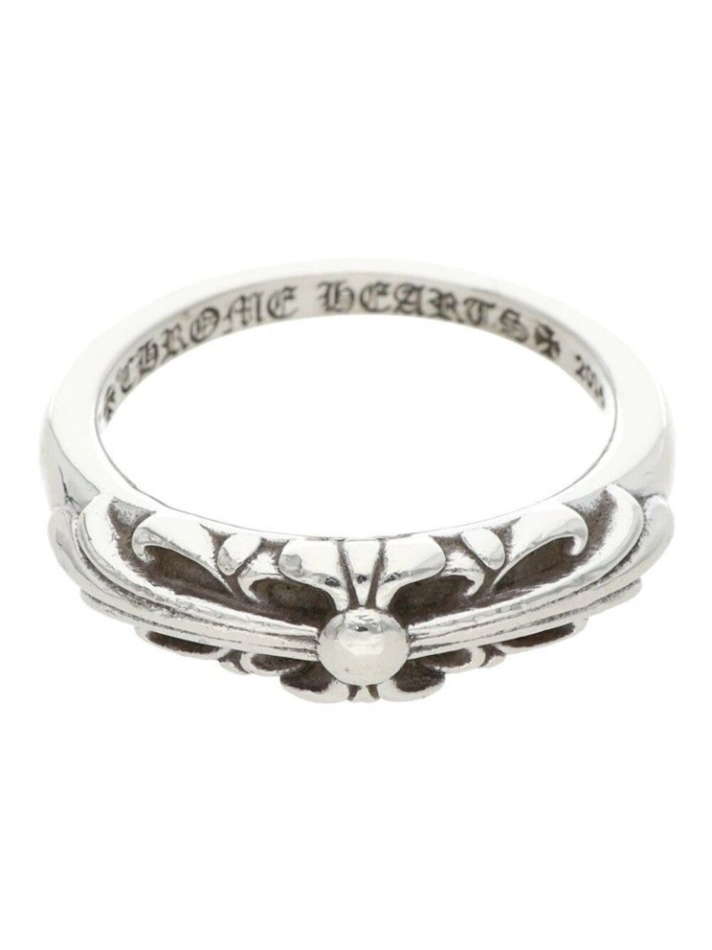Chrome Hearts Baby Classic la Chic Floral Cross Silver Ring